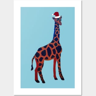 Holiday Giraffe Posters and Art